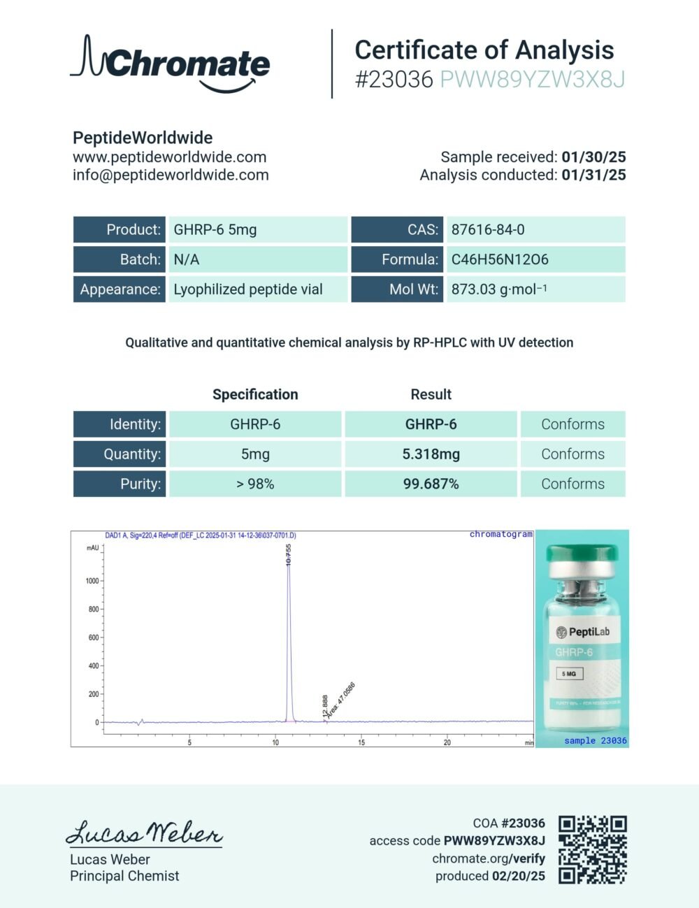 GHRP-6 5mg - Image 2